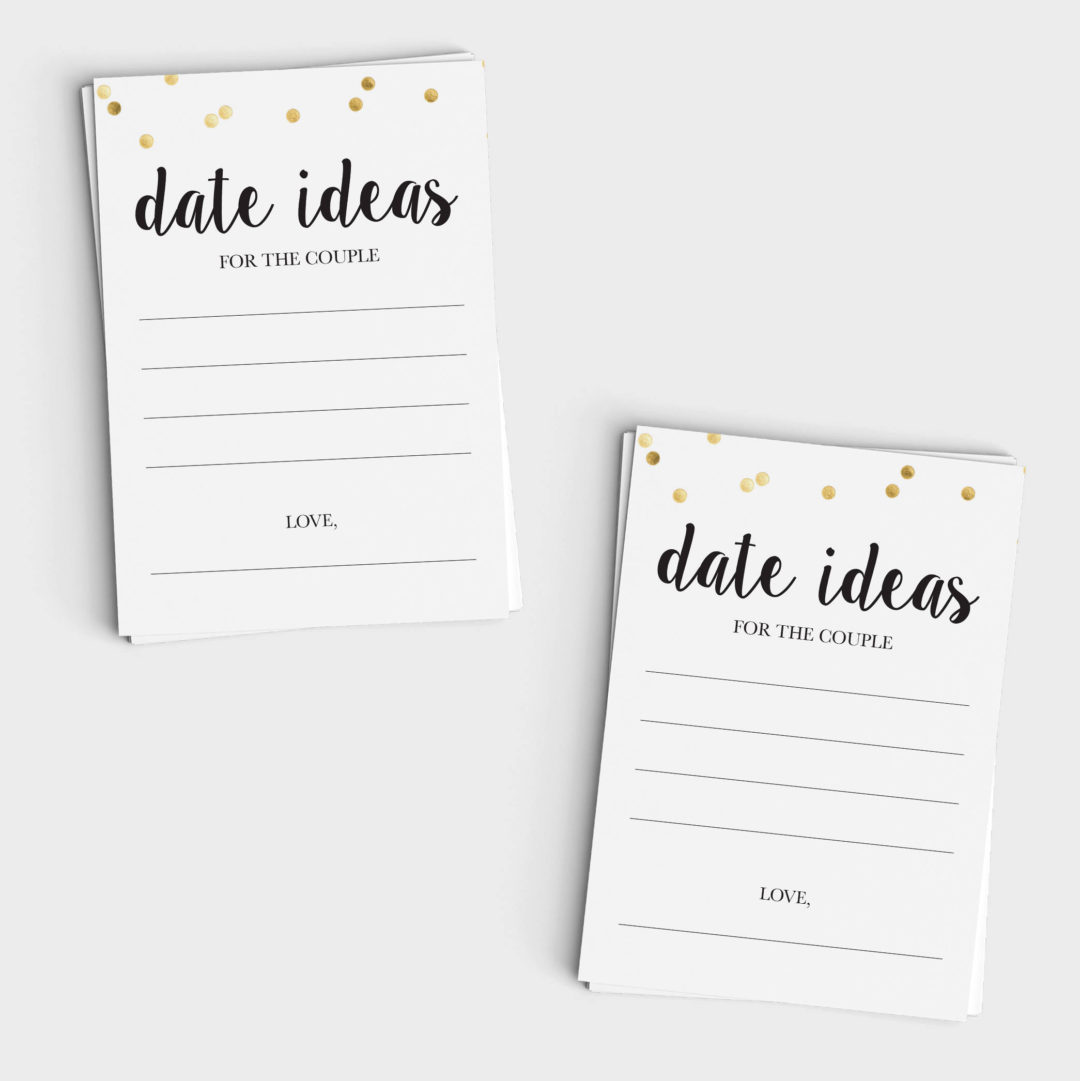 Date Night Ideas Mini Cards Favors Stuff